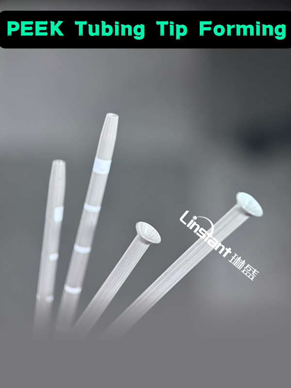  Lisování špičky trubice PEEK